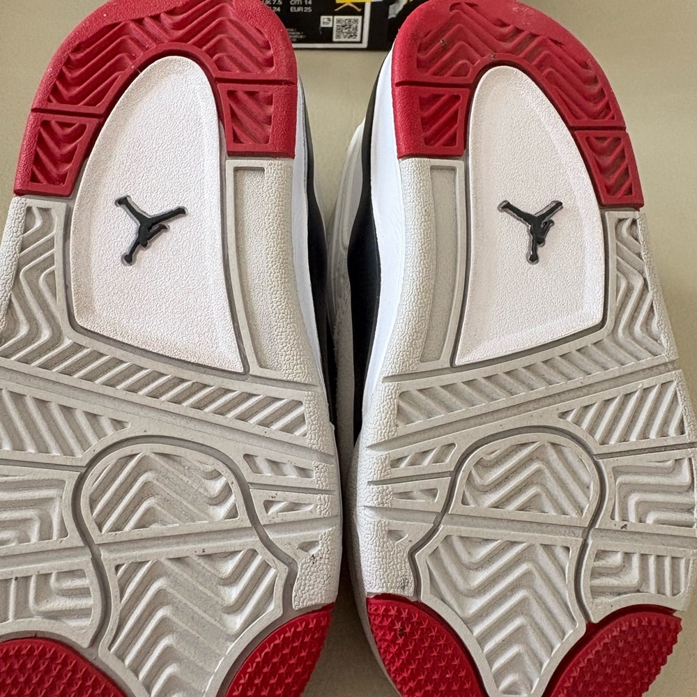 Nike Jordan Toddler White, Black & Red Casual Sneakers - Picture 5 of 6